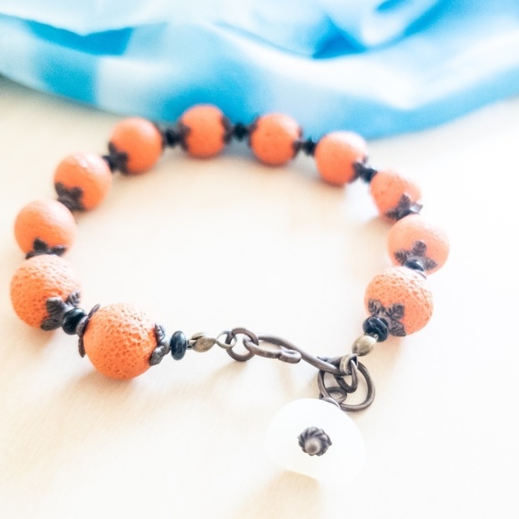 Handmade Polymer Clay Sponge Lava Bead Bracelet - Picture 5 of 5